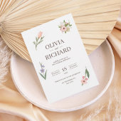 Delicate Wildflower Botanical Wedding Invitation 招待状