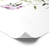 Delicate Wildflower Bridal Shower Welcome Poster ポスター (角)