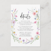 Delicate Wildflower Garden Wedding Details エンクロージャーカード (正面)