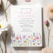 Delicate Wildflower Meadow Bridal Shower 招待状