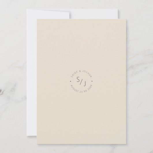 Delicate Wildflower Wedding Ivory White ID1102 (裏面)