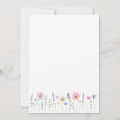 Delicate Wildflower Wedding Save the Date Card 招待状 (裏面)
