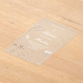 delicate wildflowers Acrylic Invitation アクリル招待状 (レイダウン)