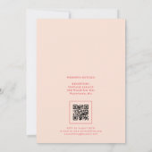 Delicate Wildflowers Juicy Red Pinky Pink Wedding 招待状 (裏面)