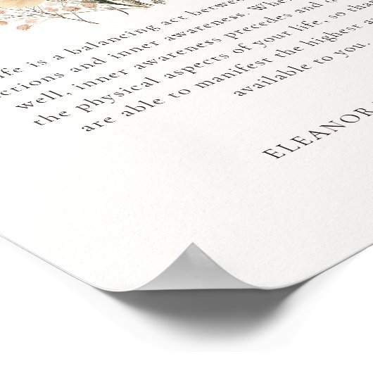 Delicate Wildflowers Motivational Quote ポスター (角)