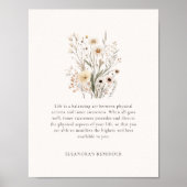 Delicate Wildflowers Motivational Quote ポスター (正面)