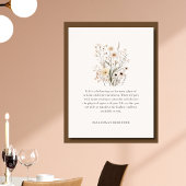 Delicate Wildflowers Motivational Quote ポスター