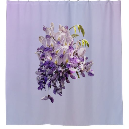 Delicate Wisteria シャワーカーテン (正面)