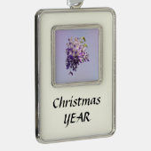 Delicate Wisteria シルバープレートフレームオーナメント (右)