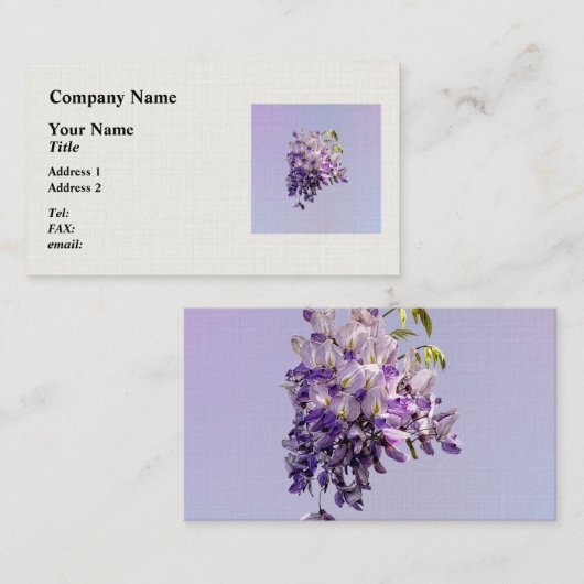 Delicate Wisteria 名刺 (正面/裏面)