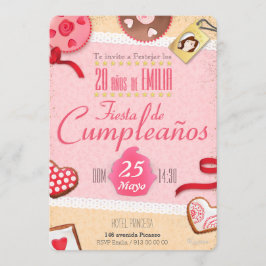 Délices en Fête Dessin Fantaisie (personnalisable) 招待状