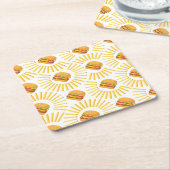 Delicioso hamburguer com batatas fritas ペーパーコースター (アングル)