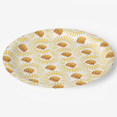 Delicioso hamburguer com batatas fritas ペーパープレート (アングル)