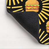 Delicioso hamburguer com batatas fritas マウスパッド (コーナー)