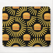 Delicioso hamburguer com batatas fritas マウスパッド (正面)
