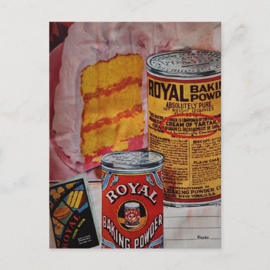 Delicious Cake and Baking Powder Collage ポストカード (正面)