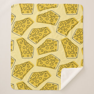 delicious cheese seamless pattern isolated in yell シェルパブランケット