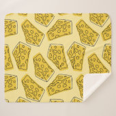 delicious cheese seamless pattern isolated in yell シェルパブランケット (正面(横))