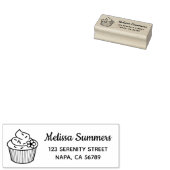 Delicious Cupcake with Frosting Address ラバースタンプ (押印)