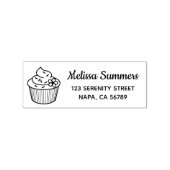Delicious Cupcake with Frosting Address ラバースタンプ (インプリント)