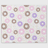 Delicious Donuts on White Wrapping Paper ラッピングペーパー (フラット)