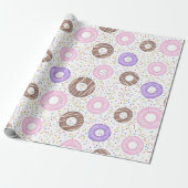 Delicious Donuts on White Wrapping Paper ラッピングペーパー (アンロールド)
