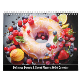 Delicious Donuts & Sweet Flavors 2026 Calendar カレンダー