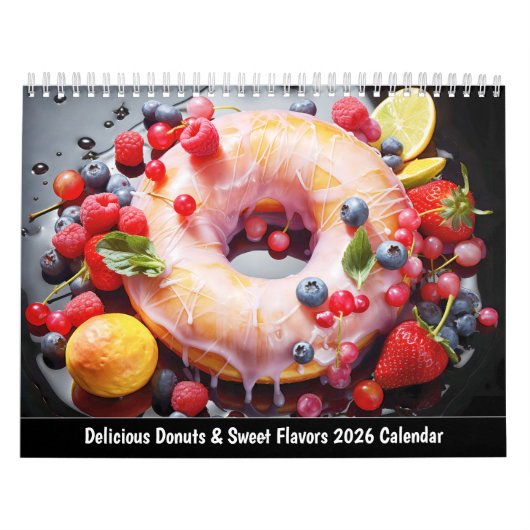 Delicious Donuts & Sweet Flavors 2026 Calendar カレンダー (カバー)