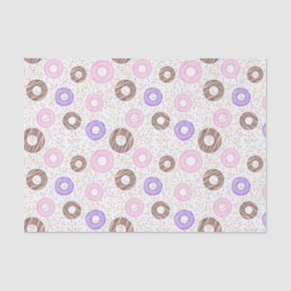 Delicious Donuts Tissue Paper on White 薄葉紙