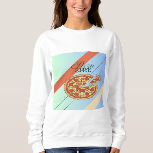 Delicious Pizza Lovers T-Shirt – Fun Italian Food  スウェットシャツ (正面)