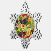 Delicious Serbian Plums スノーフレークピューターオーナメント (右)