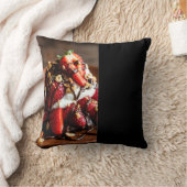 delicious strawberries whipped cream mold chocolat クッション (ブランケット)