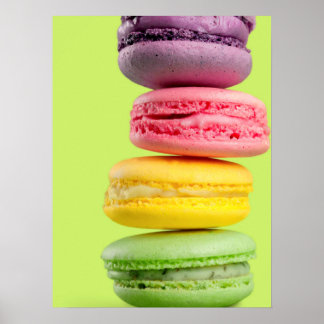 Deliciously colorful maccaroons ポスター