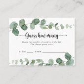 Delight Eucalyptusはゲームカードの数を推測 名刺 (正面)