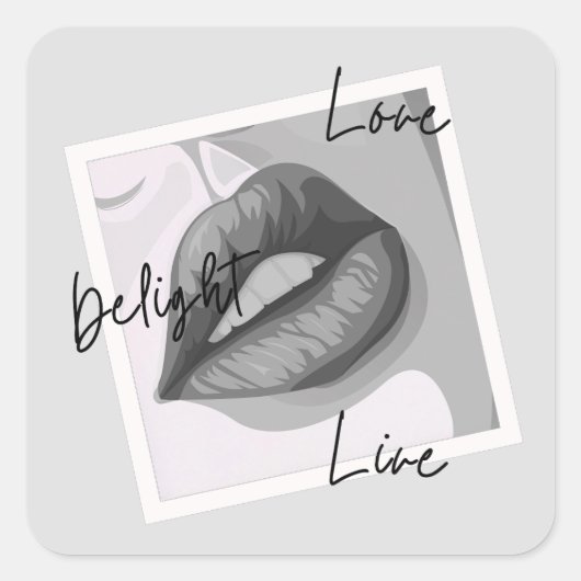 Delight Love Live Lips スクエアシール (正面)