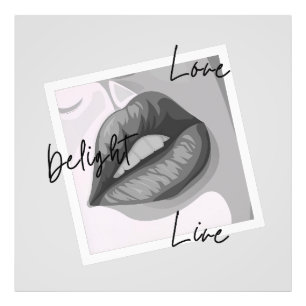 Delight Love Live Lips フォトプリント