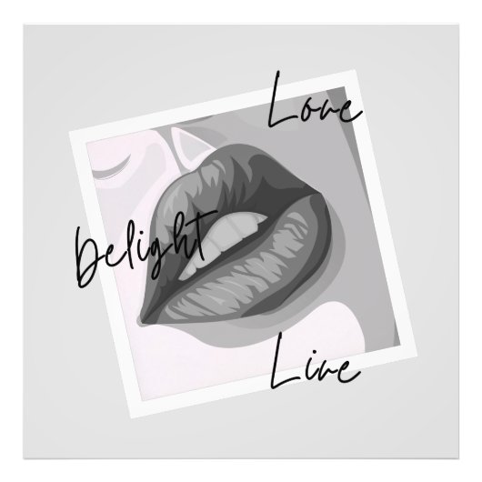 Delight Love Live Lips フォトプリント (正面)