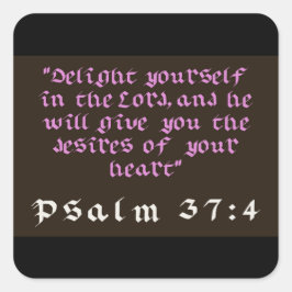 Delight Yourself in The Lord Christian Postcard  スクエアシール