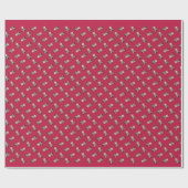 DeLighted Terrier KiniArtクリスマスギフトラップ ラッピングペーパー (フラット)