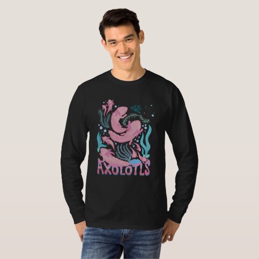 Delightful Cheerful Axolotl Quote Tシャツ (正面フル)
