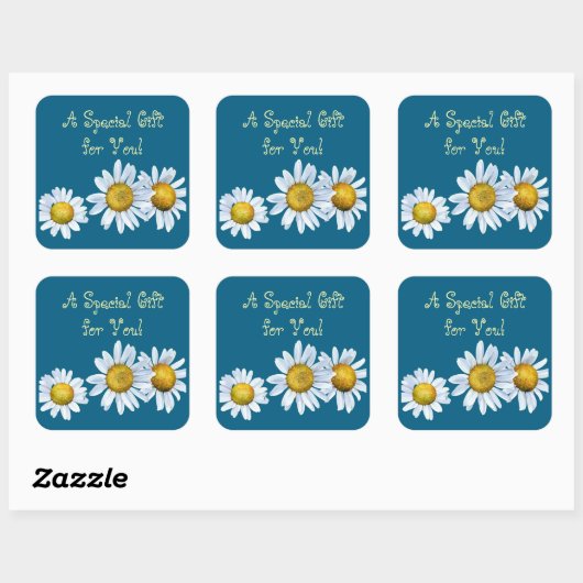 Delightful Daisies Gift Sticker スクエアシール (シート)