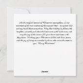 Delightful  Heartwarming Christmas シーズンカード (裏面)