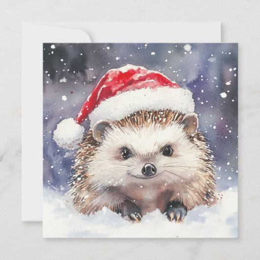 Delightful Hedgehog Flat Holiday Card シーズンカード (正面)