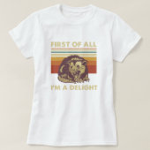 Delightful Possum Retro; Funny Summer Statement Tシャツ (デザイン正面)