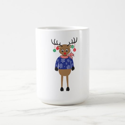 Delightful Reindeer Christmas Gift Mug コーヒーマグカップ (中央)