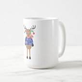 Delightful Reindeer Christmas Gift Mug コーヒーマグカップ (正面右)