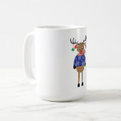 Delightful Reindeer Christmas Gift Mug コーヒーマグカップ (正面左)