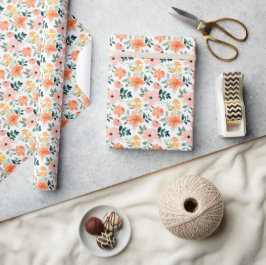 Delightful Sunset Bouquet Wrapping Paper ラッピングペーパー