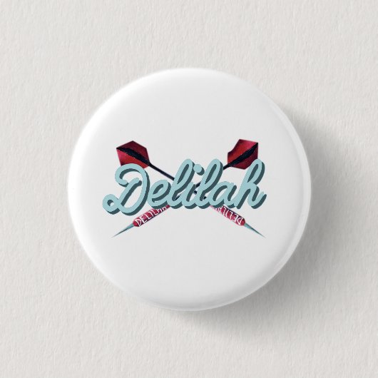 DELILAHの投げ矢ボタン 缶バッジ (正面)
