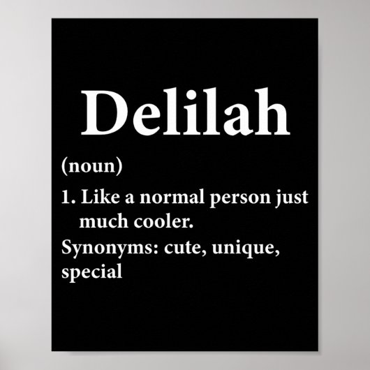 Delilah Name Definition ポスター (正面)